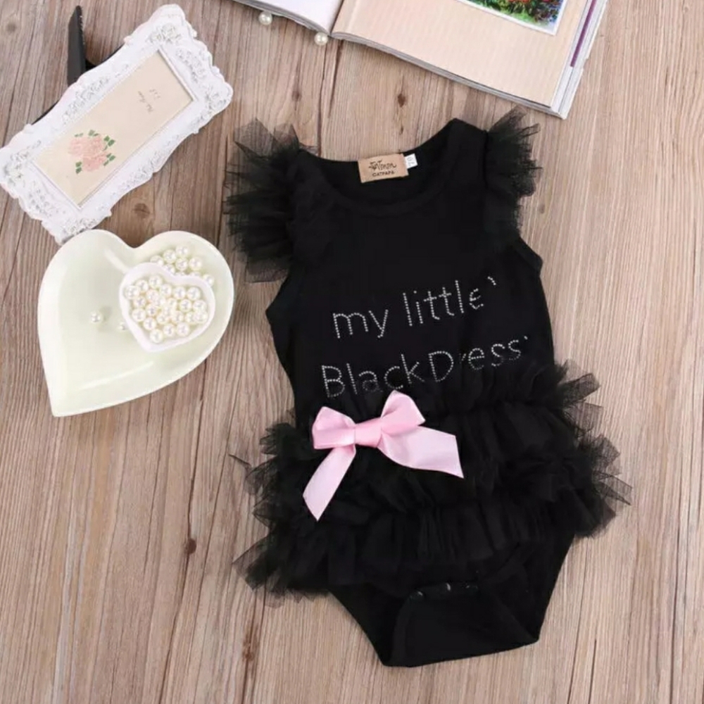 Baby Romper with attached Tutu